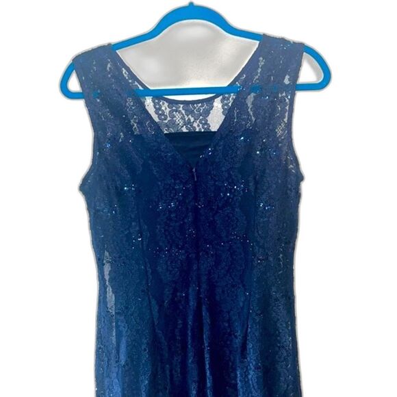 Alex Evenings Navy Sequin Gown - Picture 4 of 5